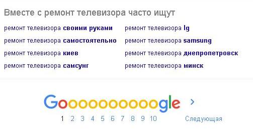 Пошук, Google