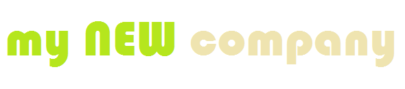 приклад логотипу з одним словом великими літерами і одним словом в іншому кольорі