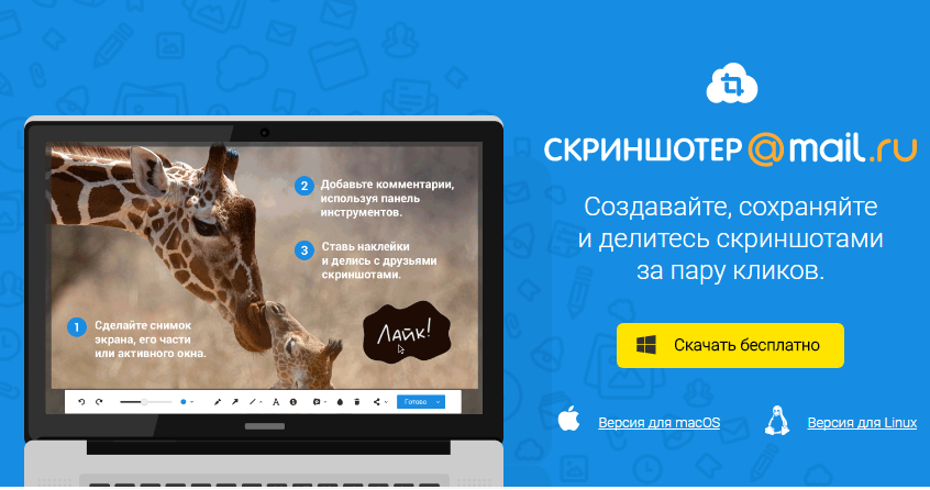 Скріншот mail.ru-екран пострілу-він інструменти